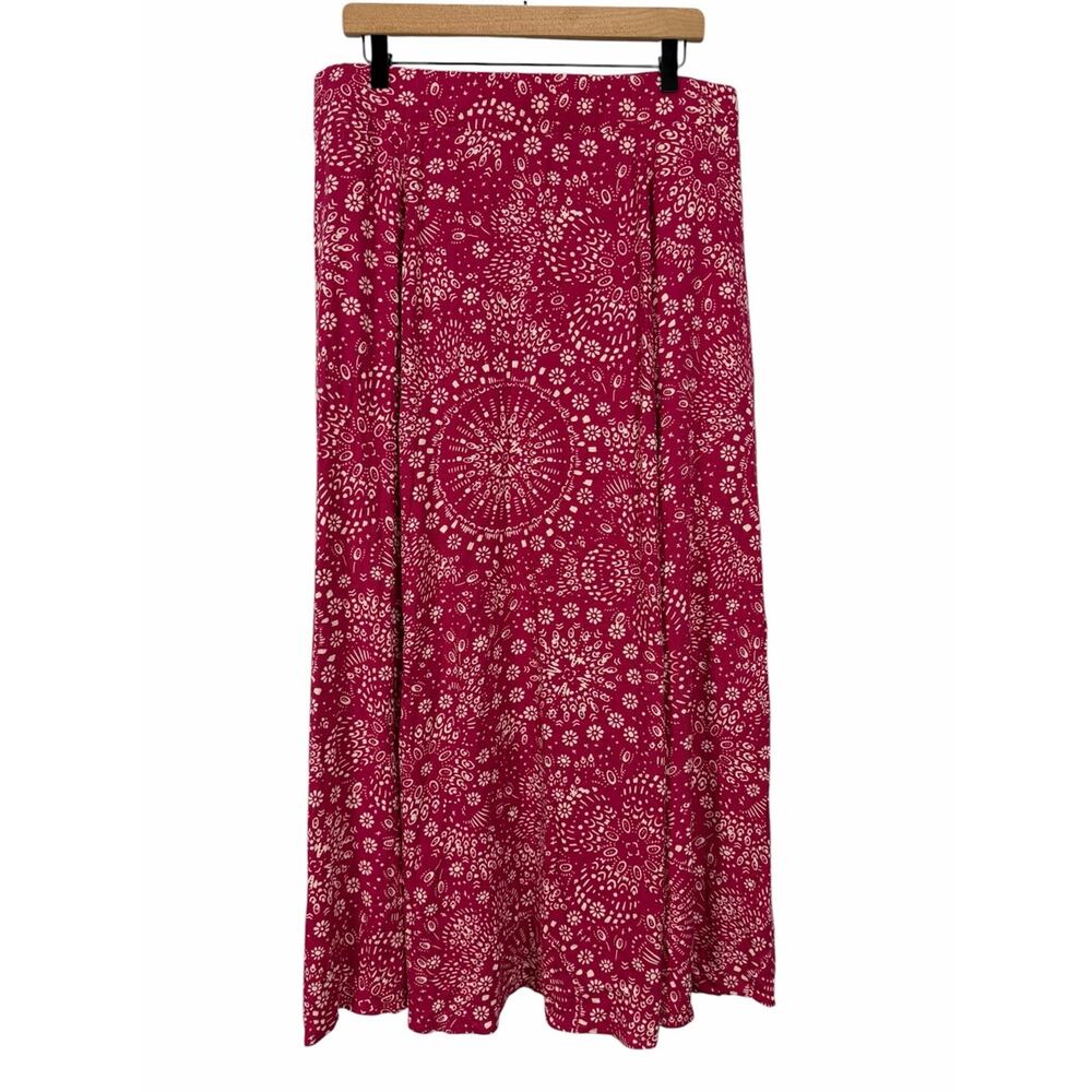 Torrid Double Slit Maxi Skirt Pink Mandala Size 1X - Picture 6 of 8